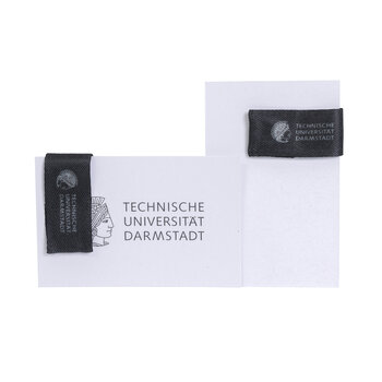 Grey EcoFlip magnetic tape with TU Darmstadt logo